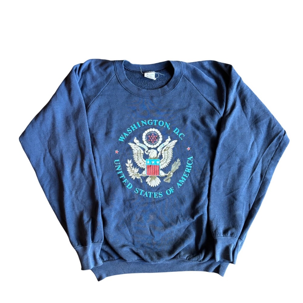 Vintage 80's Washington DC US Crest United States Of America Crewneck Size XL